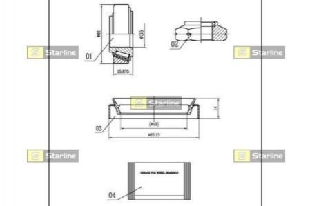 Підшипник колісний STARLINE LO 00897