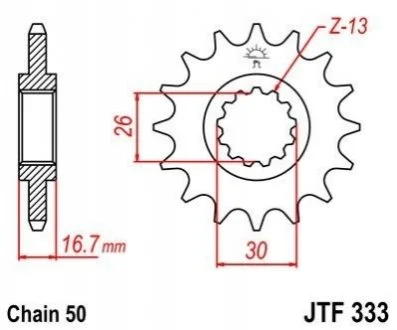 Передня зірка MOTO JT MOTO 10166415