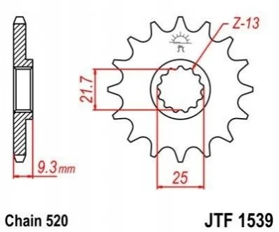 Передня зірка MOTO JT MOTO 10446914