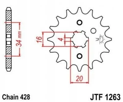 Передня зірка MOTO JT MOTO 10232915