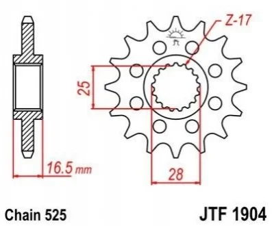 Передня зірка MOTO JT MOTO 10550116