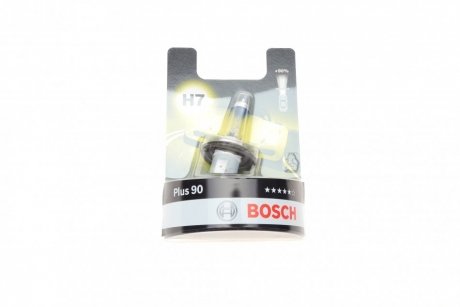 Лампа розжарювання 12 V 55 W H7 PLUS 90 блістер BOSCH 1 987 301 078 (фото 1)