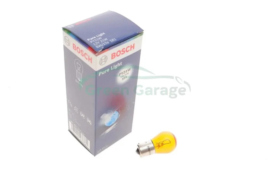 Лампа розжарювання PY21W 12V 21W BAU15s PURE LIGHT (вир-во Bosch) BOSCH 1 987 302 213 (фото 1)