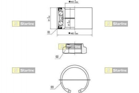 Підшипник колісний STARLINE LO 00962