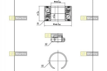 Підшипник колісний STARLINE LO 01410