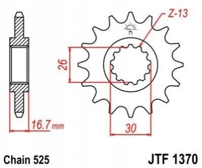 Передня зірка MOTO JT MOTO 10156416