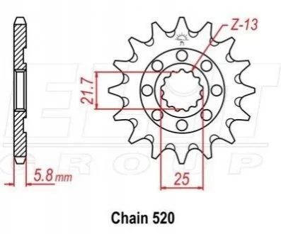 Передня зірка MOTO JT MOTO 10040813