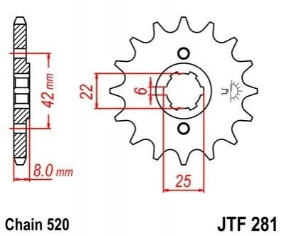 Передня зірка MOTO JT MOTO 10143115 (фото 1)