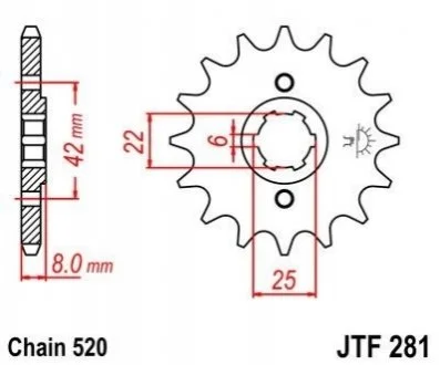 Передня зірка MOTO JT MOTO 10143115