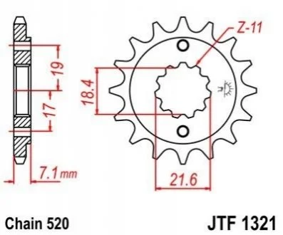 Передня зірка MOTO JT MOTO 10144213