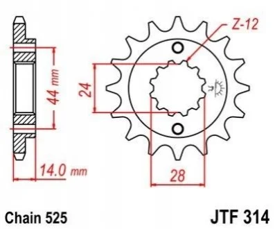 Передня зірка MOTO JT MOTO 10155216
