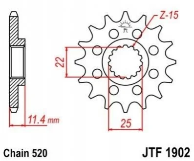 Передня зірка MOTO JT MOTO 10541217