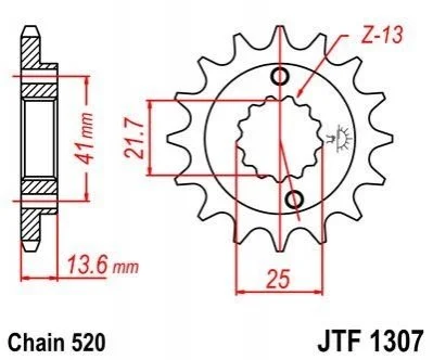 Передня зірка MOTO JT MOTO 10447015 (фото 1)