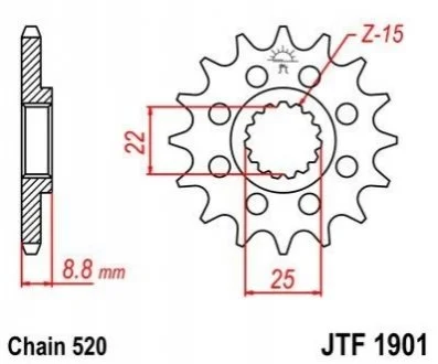 Передня зірка MOTO JT MOTO 10541113