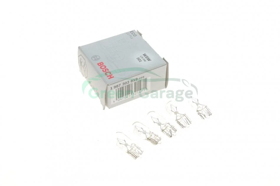 Лампа розжарювання W5W 12V 5W W2,1x9,5d QUICK (вир-во Bosch) BOSCH 1 987 302 819 (фото 1)