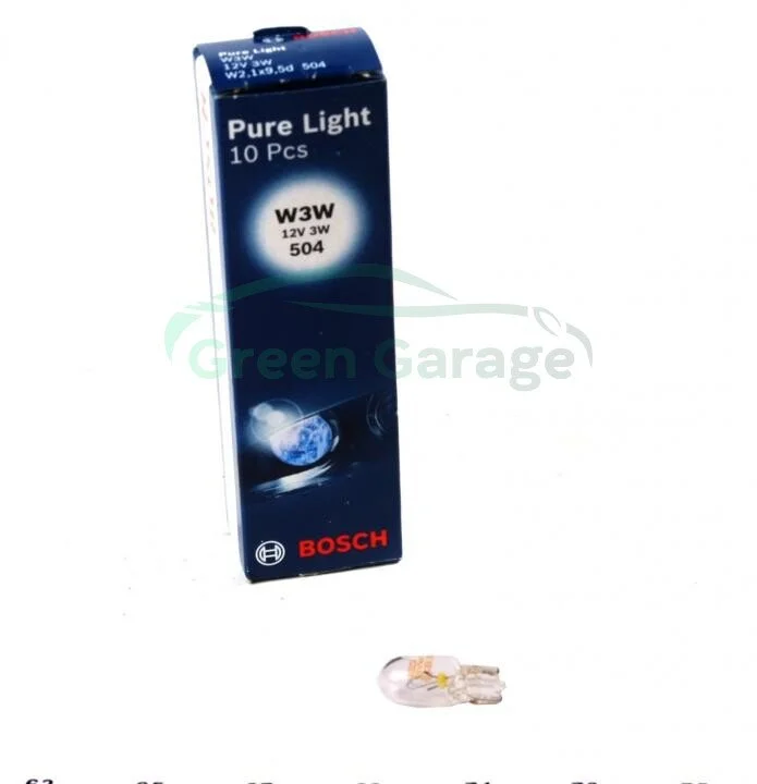 Лампа розжарювання 12V 3W W3W PURE LIGHT (вир-во) BOSCH 1 987 302 217 (фото 1)