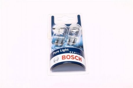 Лампа розжарювання W21/5W 12V W3x16q PURE LIGHT (blister 2шт) BOSCH 1 987 301 079 (фото 1)