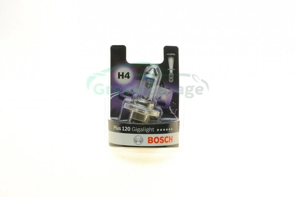 Лампа розжарювання H4 12V 60/55W P43t GigaLight +120 (blister 1шт) (вир-во Bosch) BOSCH 1 987 301 109 (фото 1)
