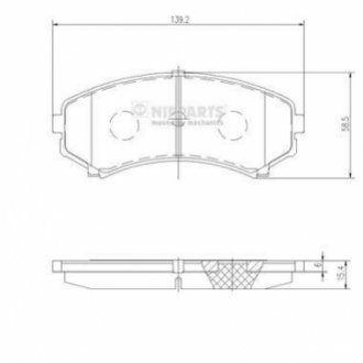 Гальмівні колодки NIPPARTS J3605039