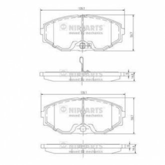 Гальмівні колодки NIPPARTS J3601074