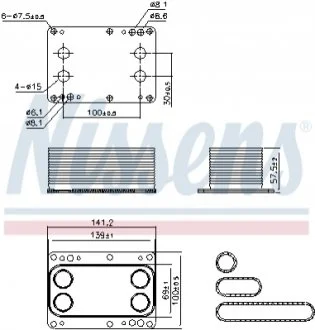 Радиатор масляный NISSAN/OPEL/RENAULT (пр-во Nissens) NISSENS 90921
