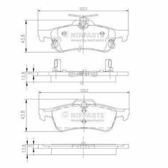 Гальмівні колодки NIPPARTS N3612036