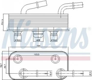 Радиатор масляный BMW 3 SERIES E46 (1998) (пр-во Nissens) NISSENS 90657