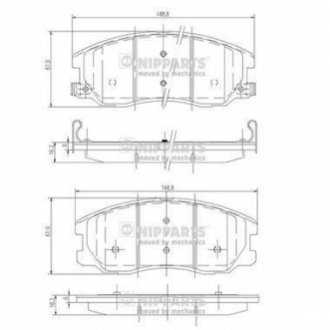 Гальмівні колодки NIPPARTS J3600913