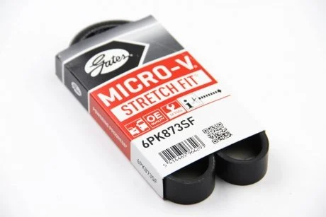 Поликлиновые ремни Micro-V StretchFit (Пр-во Gates) GATES 6PK873SF