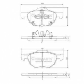 Гальмівні колодки NIPPARTS J3604064