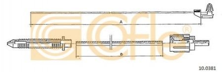 Тросик газу COFLE 10.0381