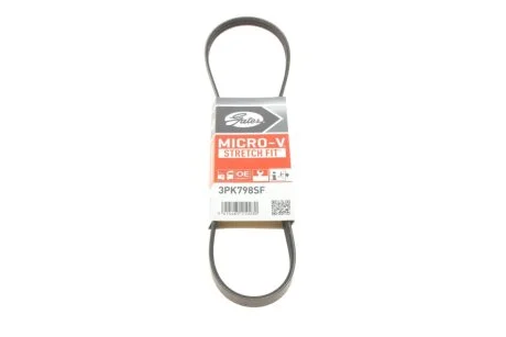 Поликлиновые ремни Micro-V StretchFit (Пр-во Gates) GATES 3PK798SF