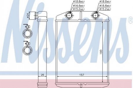 Радиатор отопителя RENAULT DOKKER, LODGY (12-) NISSENS 76514