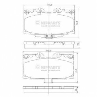 Гальмівні колодки NIPPARTS N3607022