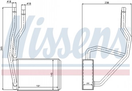 Радиатор отопителя FD FIESTA5/FUSION 02- NISSENS 71765