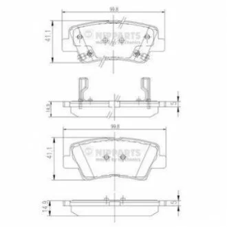 Гальмівні колодки NIPPARTS N3610311
