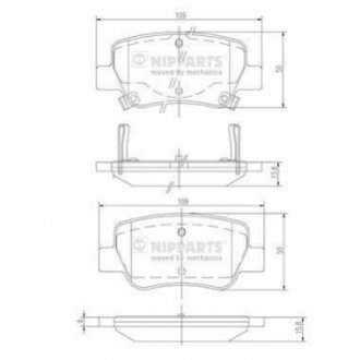 Гальмівні колодки NIPPARTS N3612042 (фото 1)