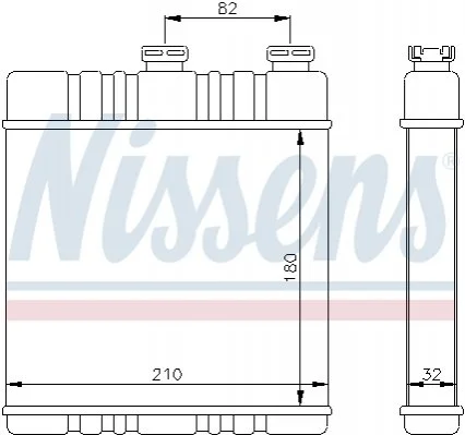 Радиатор отопителя ASTRA G/ZAFIRA +AC 98-05 (пр-во Nissens) NISSENS 72660 (фото 1)