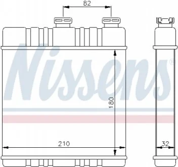 Радиатор отопителя ASTRA G/ZAFIRA +AC 98-05 (пр-во Nissens) NISSENS 72660