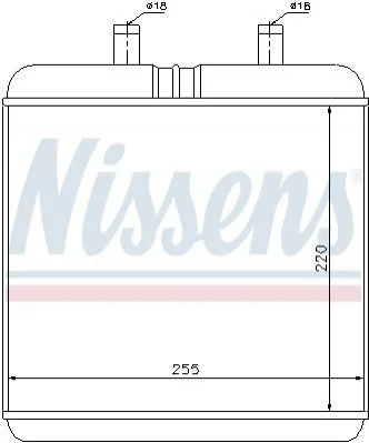 Радиатор отопителя IVECO DAILY (99-) (пр-во Nissens) NISSENS 71810 (фото 1)