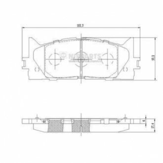 Гальмівні колодки NIPPARTS N3602141