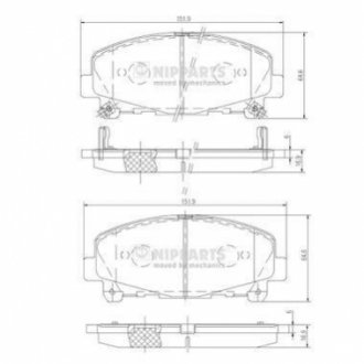 Гальмівні колодки NIPPARTS N3604069