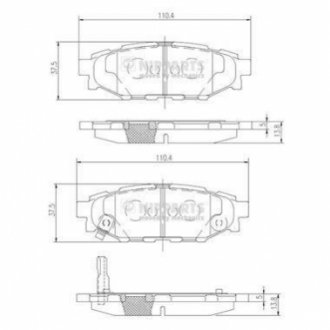 Гальмівні колодки NIPPARTS N3617004