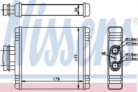 Радиатор печки AUDI; SEAT; SKODA; VW (пр-во Nissens) NISSENS 73654