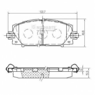 Гальмівні колодки NIPPARTS N3602148