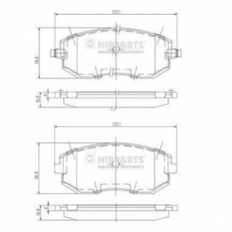 Гальмівні колодки NIPPARTS J3607015