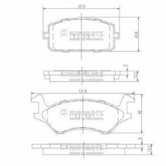 Гальмівні колодки NIPPARTS J3602041