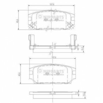 Гальмівні колодки NIPPARTS J3615007