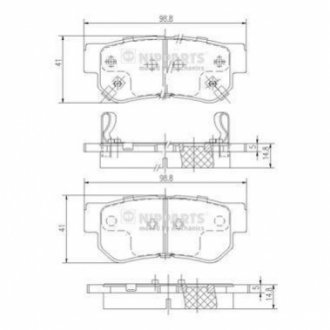 Гальмівні колодки NIPPARTS J3610509