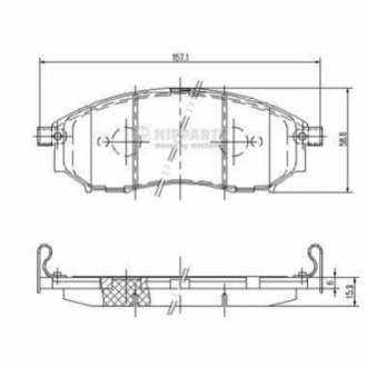 Гальмівні колодки NIPPARTS J3601094